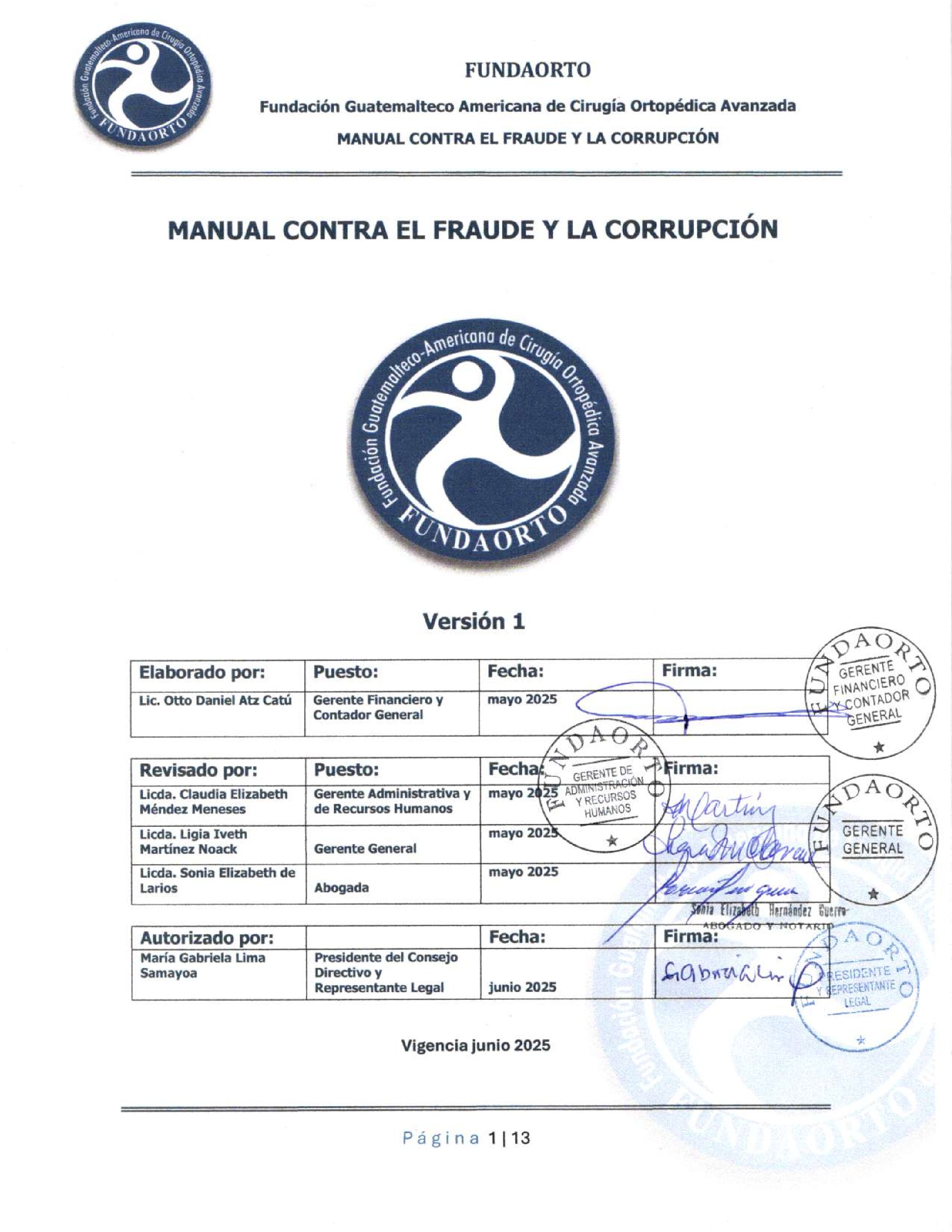 Manual Contra Fraude y la Corrupción – Fundaorto